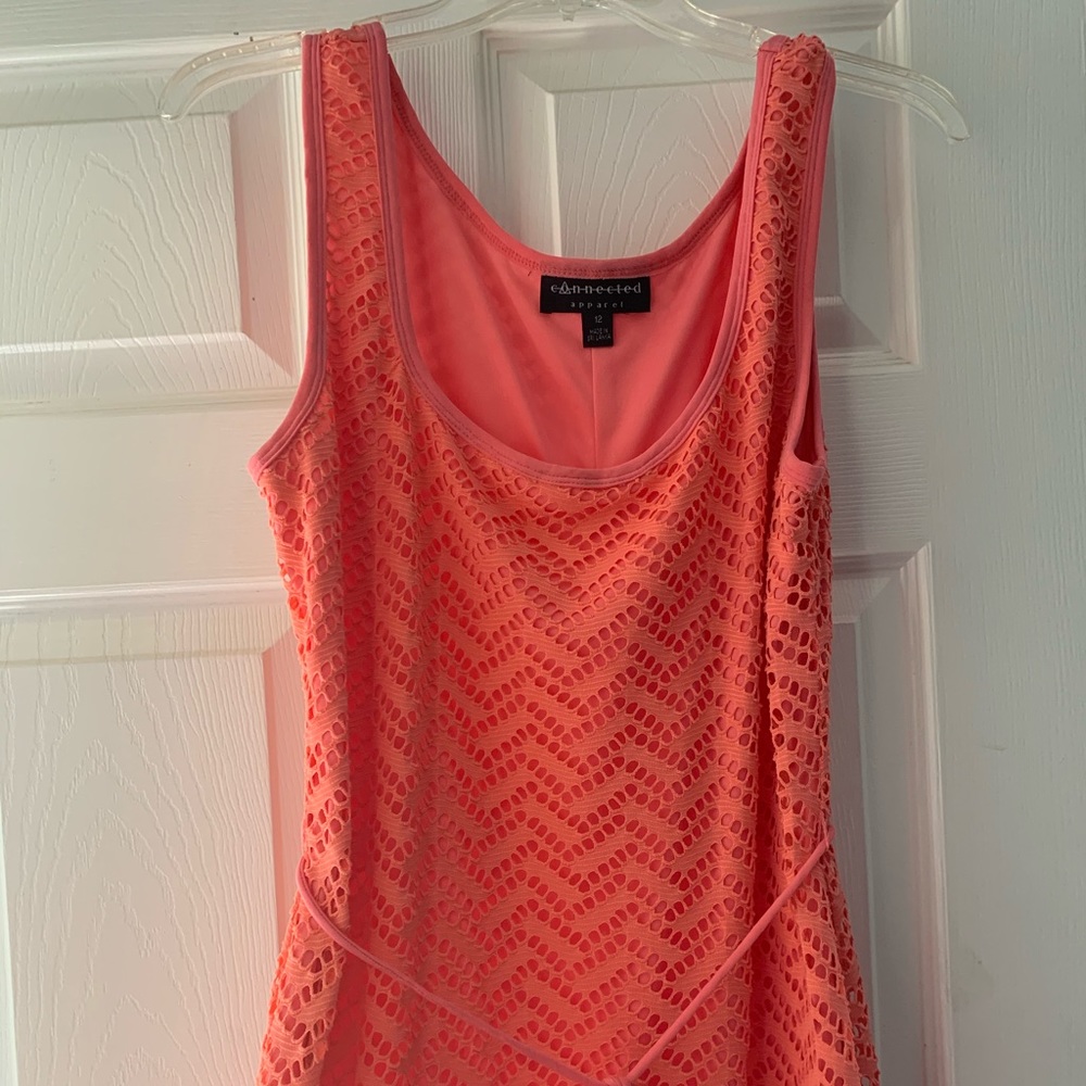 Maxi coral hi low dress
